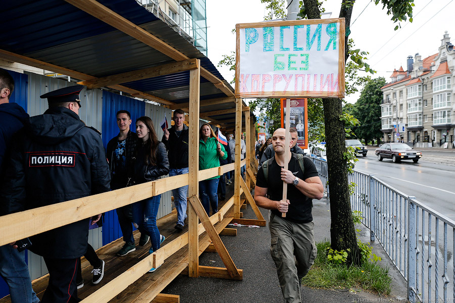 Утки-мандаринки: в Калининграде прошло шествие против коррупции