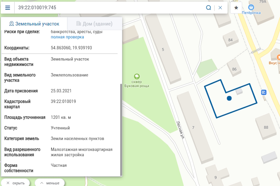 Рядом с Буковой рощей в Янтарном разрешили построить многоквартирный дом