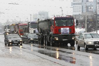 Блогер: 50 грузовых фур участвуют в акции «Белые улицы» в Калининграде 