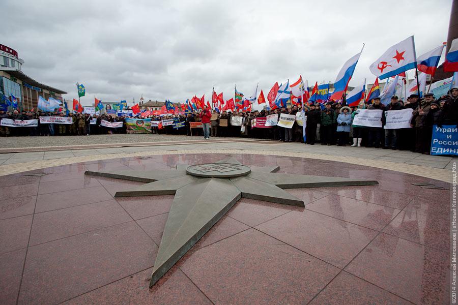 «Дежурный демагог взахлёб о чём-то врёт»: как в Калининграде митинговали за Крым (видео)