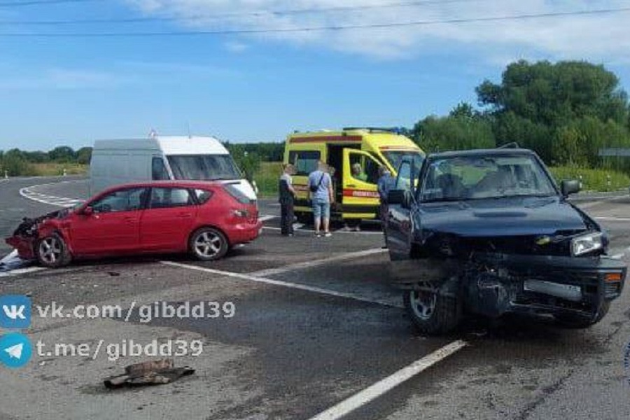 В Гурьевском районе 87-летний водитель спровоцировал двойное ДТП с пострадавшими