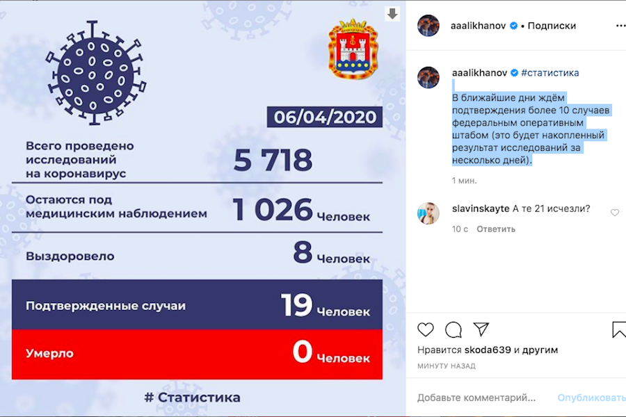 Губернатор: в ближайшие дни ждем еще 10 подтвержденных случаев коронавируса