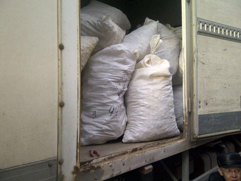 Грузовик на миллиард: полиция показала изъятые из тайника 5 тонн янтаря (фото)