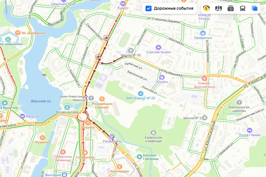 Ул. Невского «встала» из-за двух аварий