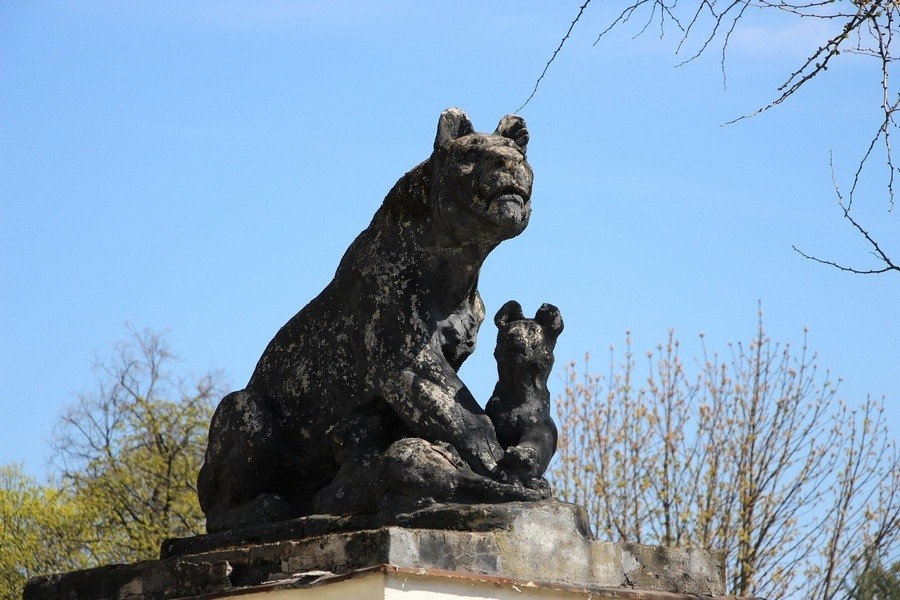 Львов у входа в Калининградский зоопарк демонтируют 