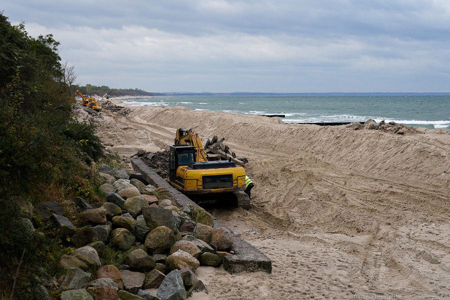 От «Нептуна» до кемпинга: в Зеленоградске укрепляют 1,5 км морского побережья (фото)