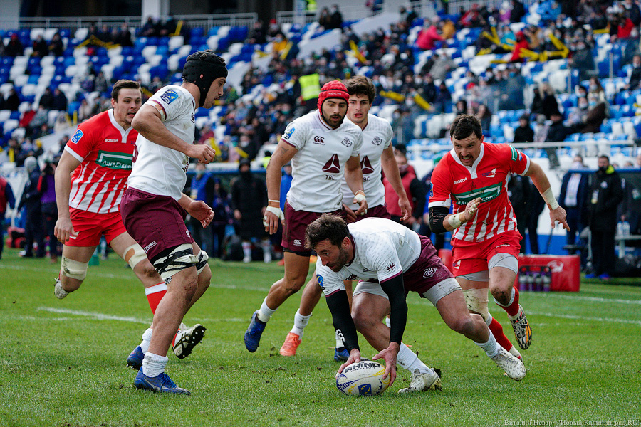 На стадионе «Калининград» снова сыграли в регби. Вот как Россия проиграла Грузии