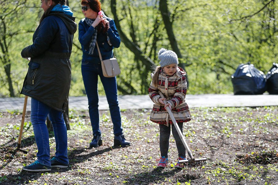 С метлой в руках: в парке Победы прошёл общегородской субботник