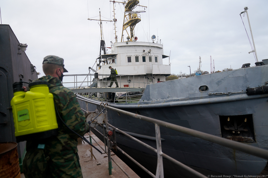 Ты не пройдешь: Балтфлот продезинфицировал от коронавируса 33-ий судоремзавод (фото)