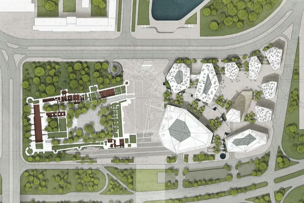 Стометровая башня: архитекторы презентовали проект застройки территории у Дома Советов (фото) (видео)