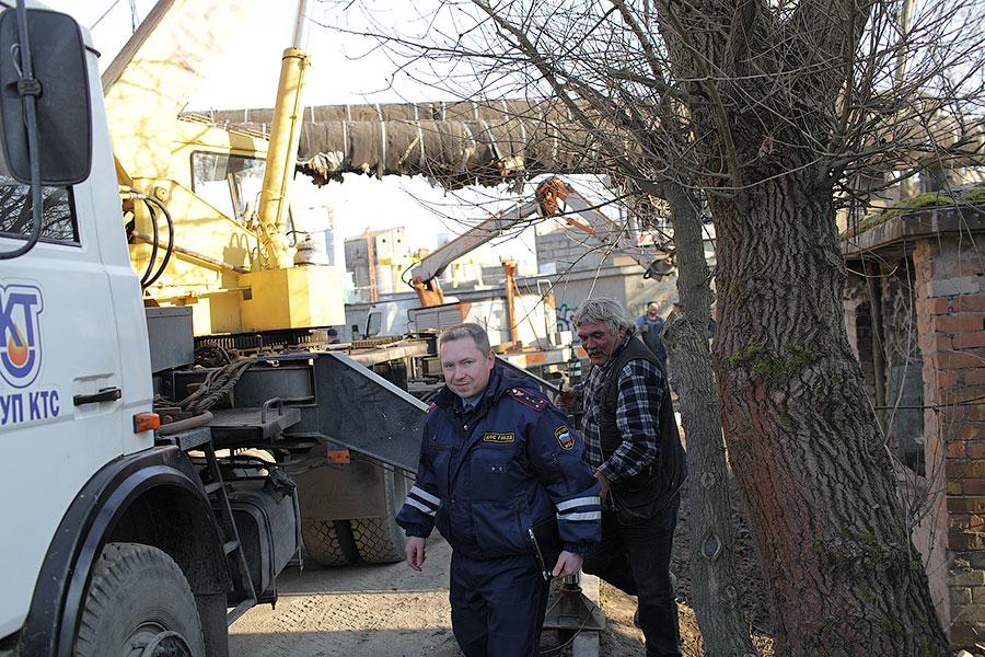 В Калининграде манипулятор повредил теплотрассу, без тепла остались 20 улиц (+фото)