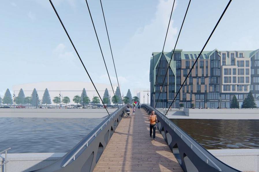 Власти Калининграда: пешеходный мост на остров Канта может обойтись дороже