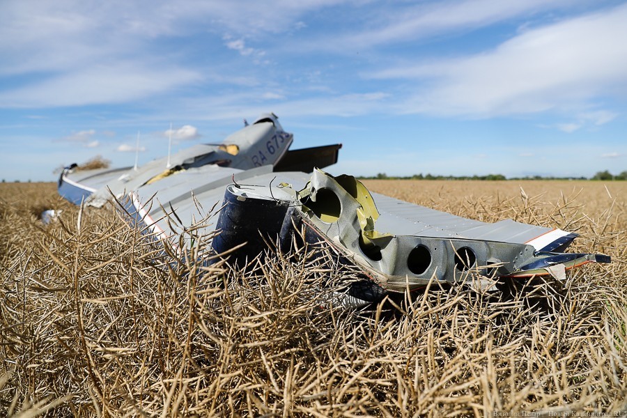 Авария спортивного самолёта под Калининградом. Фоторепортаж НК