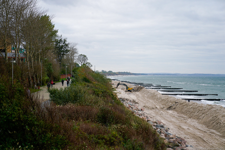 От «Нептуна» до кемпинга: в Зеленоградске укрепляют 1,5 км морского побережья (фото)