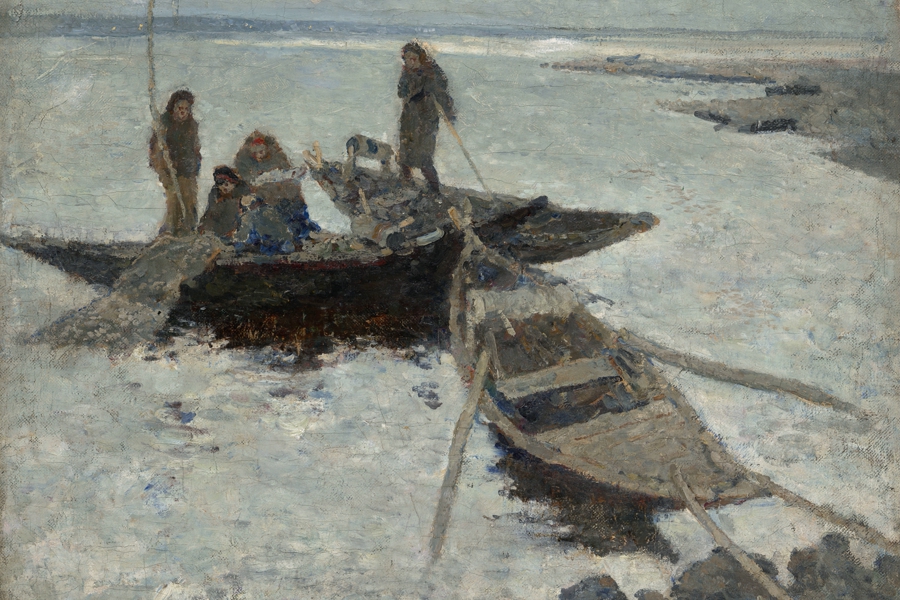 Фрагменты картины Алексея Ткачева «Вечер на Каспии» из собрания Третьяковской галереи, изображение предоставлено Музеем Мирового океана