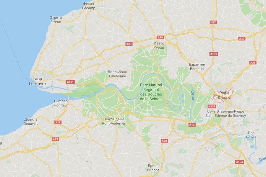 Скриншот карт Google