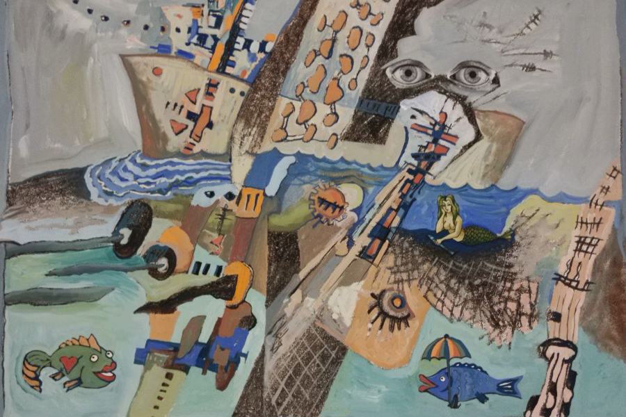 Картина Ольги Дмитриевой. Работа находится в квартире художницы