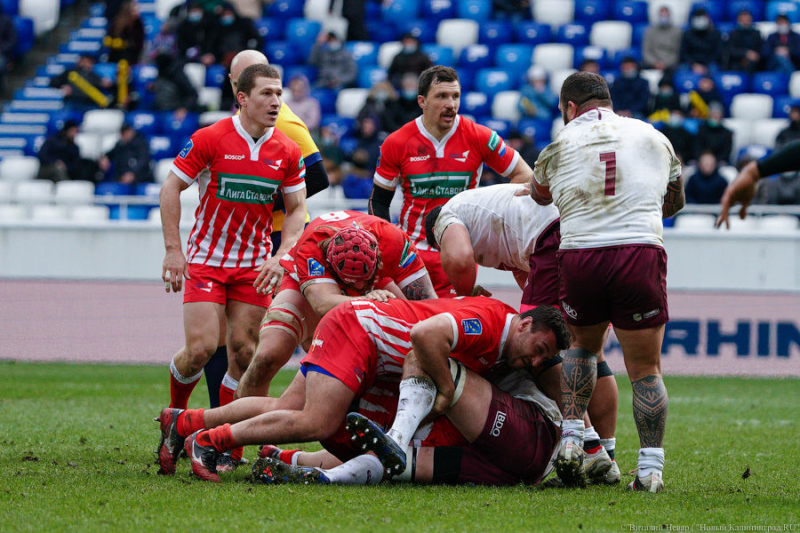 На стадионе «Калининград» снова сыграли в регби. Вот как Россия проиграла Грузии