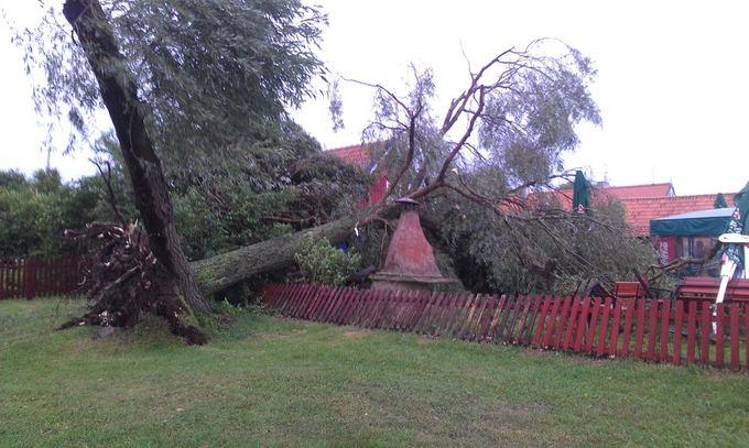 Шторм в Литве: на пляже Ниды ветер поднял в воздух коляску с ребенком (фото)