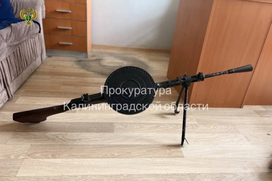 У калининградца изъяли пригодный для стрельбы пулемет Дегтярева (фото)