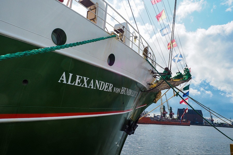 «Александр фон Гумбольдт II»: в Калининграде ошвартовался немецкий барк (фото)