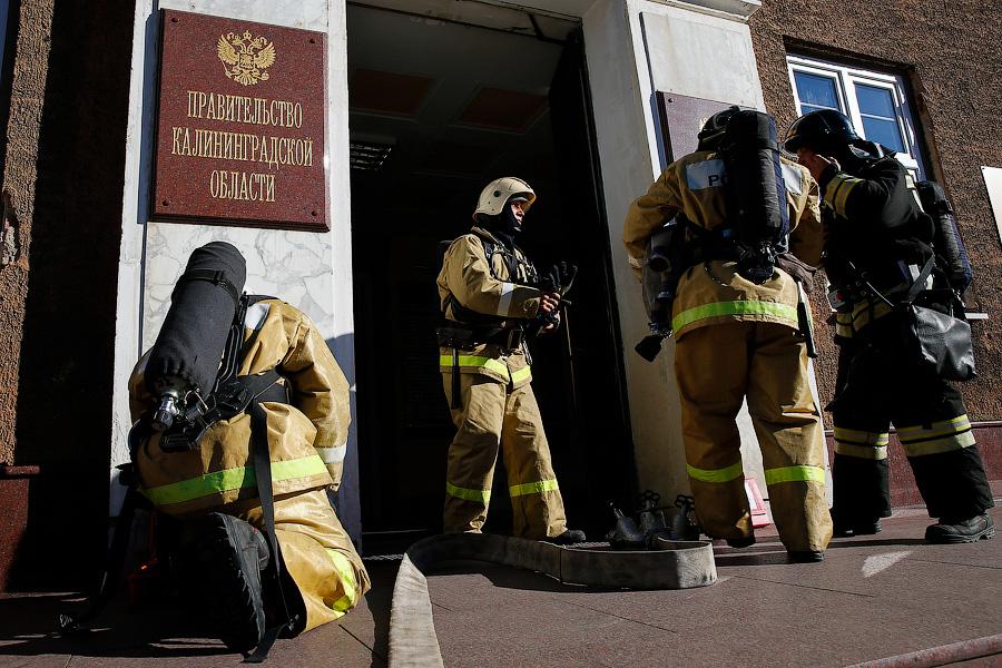 26 сентября 2014 года: Противопожарные учения в здании правительства области
