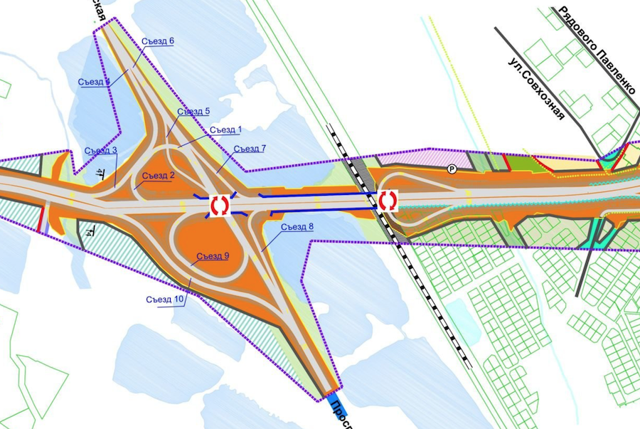 На строительство развязки Северного обхода в районе проспекта Победы выделили 8,4 млрд рублей