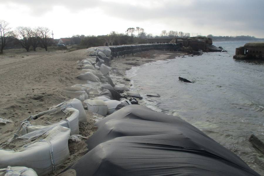 «Балтберегозащита»: шторм «Мартина» повредил искусственную авандюну на Балткосе