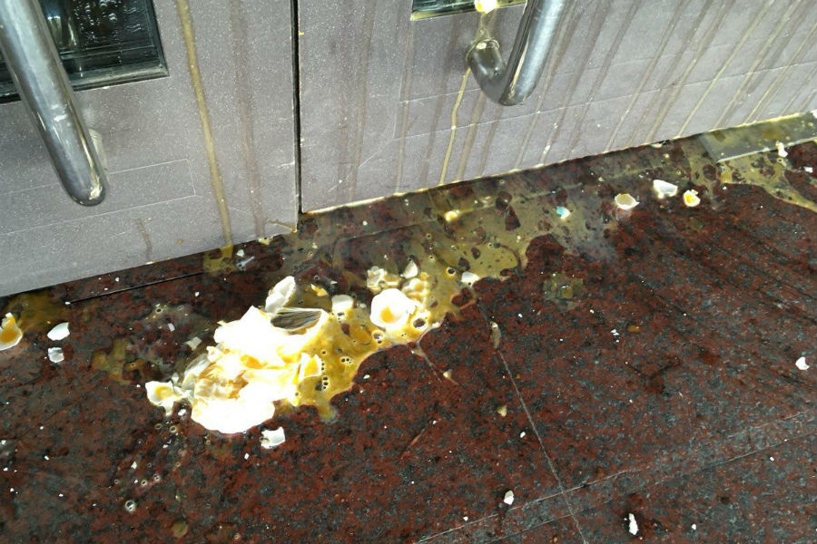 Полиция выясняет, кто на Пасху закидал мэрию яйцами