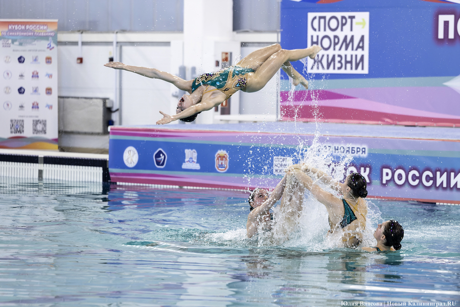Брызги и грация: в Калининграде разыгрывают Кубок России по синхронному плаванию (фото)