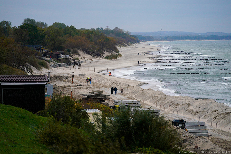 От «Нептуна» до кемпинга: в Зеленоградске укрепляют 1,5 км морского побережья (фото)