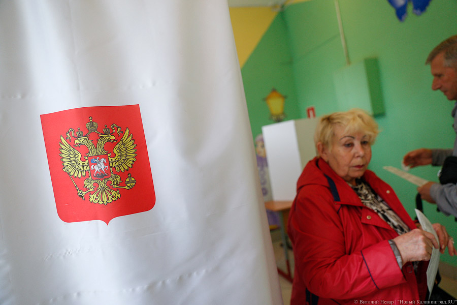 К полудню в Калининградской области проголосовало 14,38% избирателей
