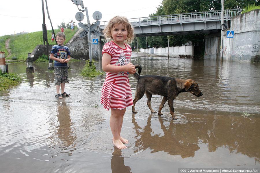 «Праздничные купания»: фоторепортаж с затопленной Аллеи Смелых