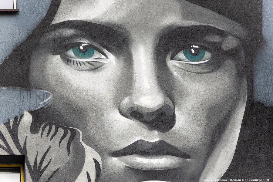 Сирин и Алконост: на здании старой «Европы» нарисовали мурал с женщинами-птицами (фото)