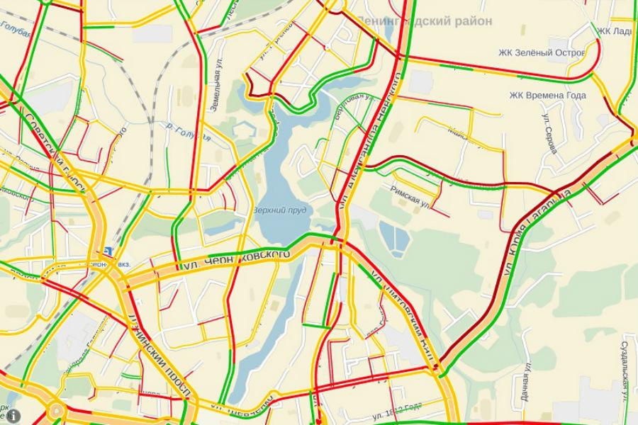 Новая схема движения на пл. Василевского вызвала пробки (схема)