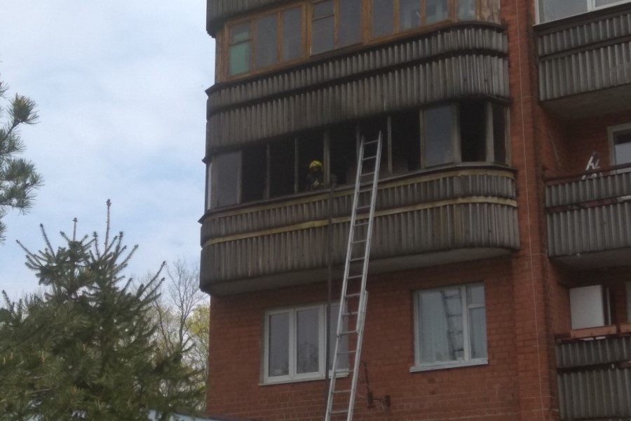 В Калининграде эвакуировали 22 человека из-за пожара в 14-этажном доме (фото)