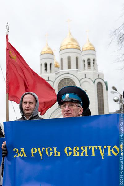 «Дежурный демагог взахлёб о чём-то врёт»: как в Калининграде митинговали за Крым (видео)