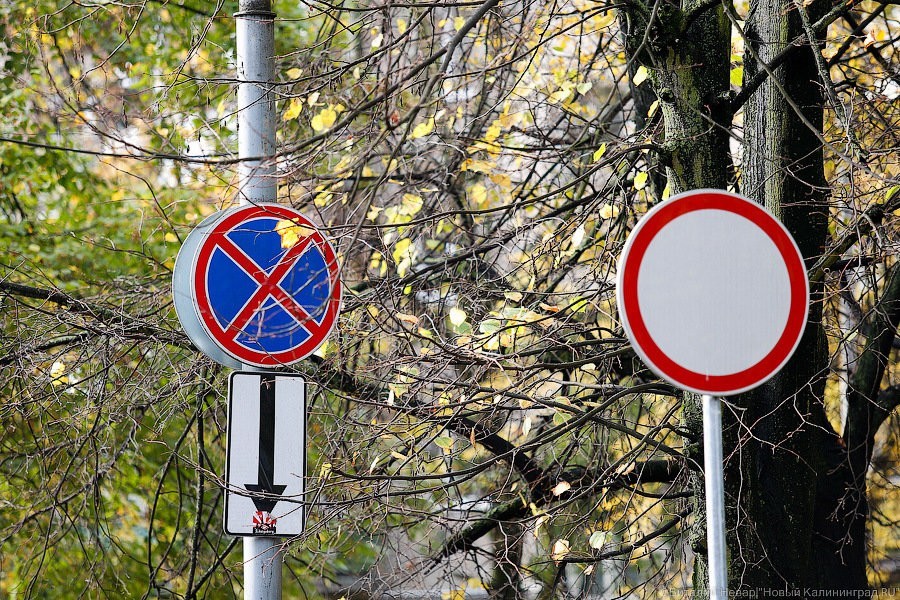 В Калининграде еще на двух улицах запрещают парковку