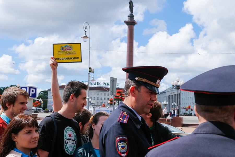 #Kubanaживи: в Калининграде прошла акция противников отмены фестиваля