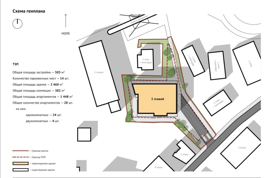 В Зеленоградске у «Розы ветров» предложили построить пятиэтажный апарт-отель (фото)