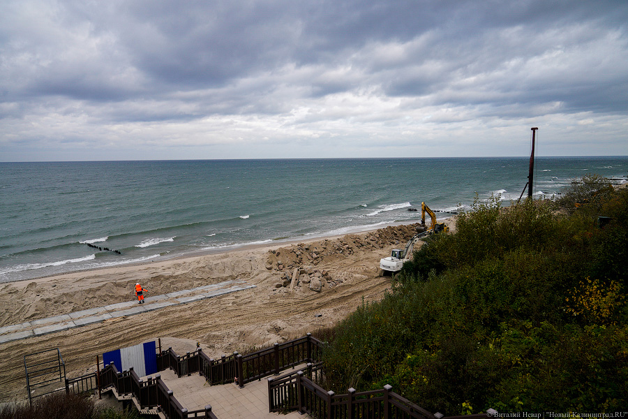 От «Нептуна» до кемпинга: в Зеленоградске укрепляют 1,5 км морского побережья (фото)