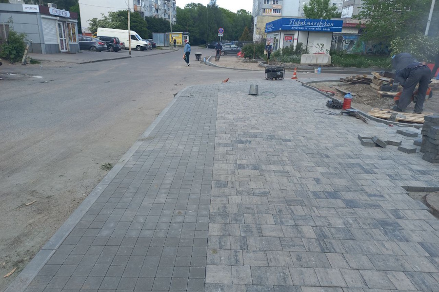 Жителей ул. Полковника Ефремова смутил ремонт тротуаров у Макс-Ашманн-парка (фото)