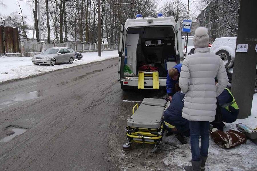 В Калининграде на пешеходном переходе сбит мужчина (+фото)