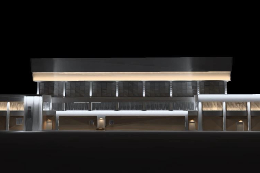 Власти показали варианты подсветки спорткомплекса «Юность» (фото) (видео)