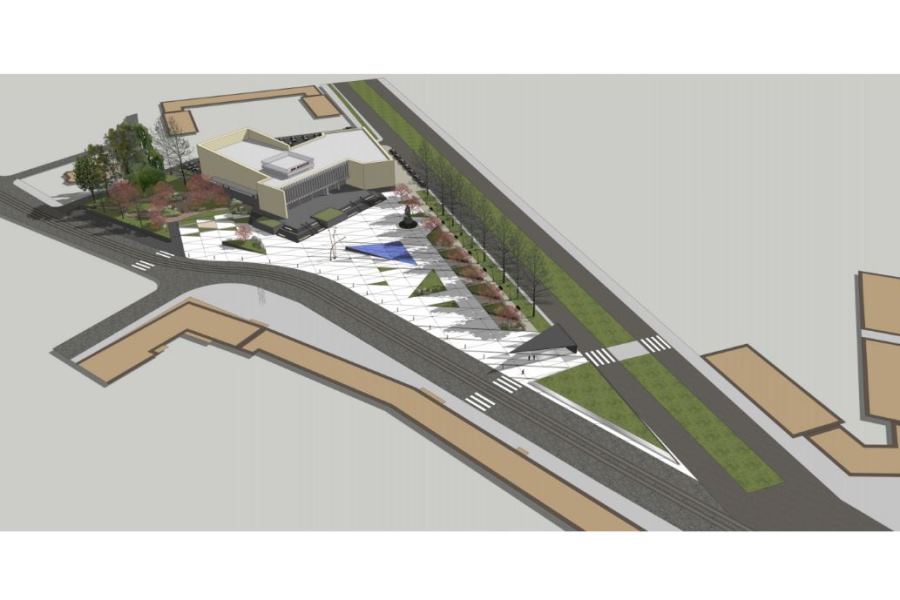 Треугольники и качели: в Калининграде хотят благоустроить сквер у Дома искусств (фото)