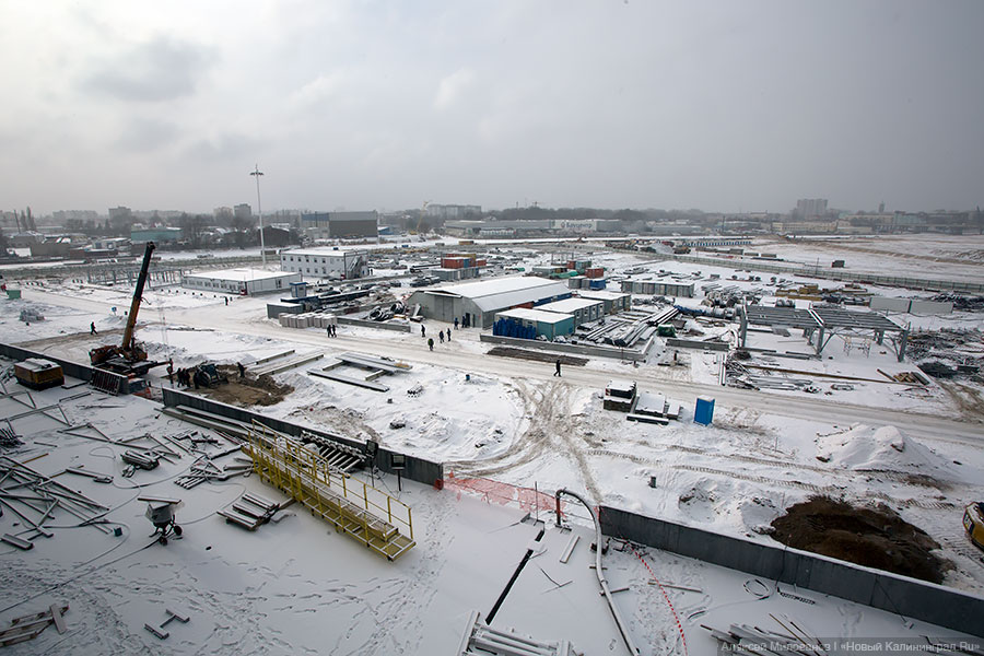 «Яркие, чёткие контуры»: каким увидел строящийся стадион в Калининграде Цуканов