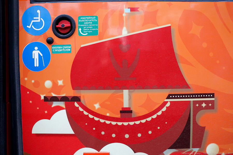 Верхом на трёхглазой змее: на калининградские автобусы нанесли символику ЧМ