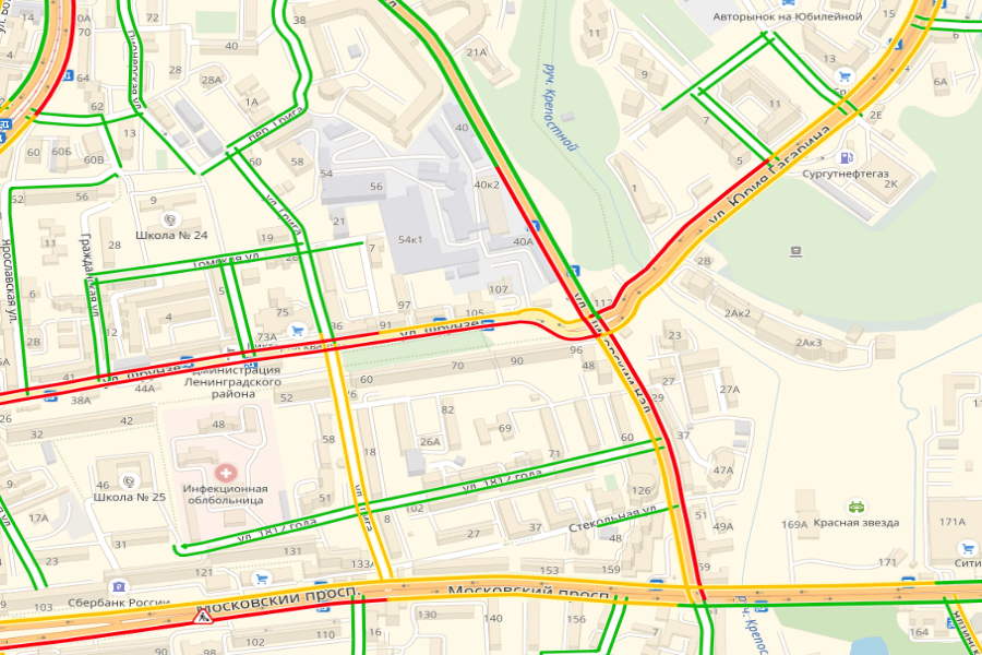 На перекрестке Литовского вала и Фрунзе не работают светофоры, движение затруднено