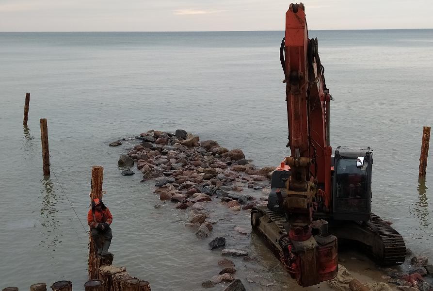 Отставание восстановления берега в Светлогорске увеличилось до двух месяцев