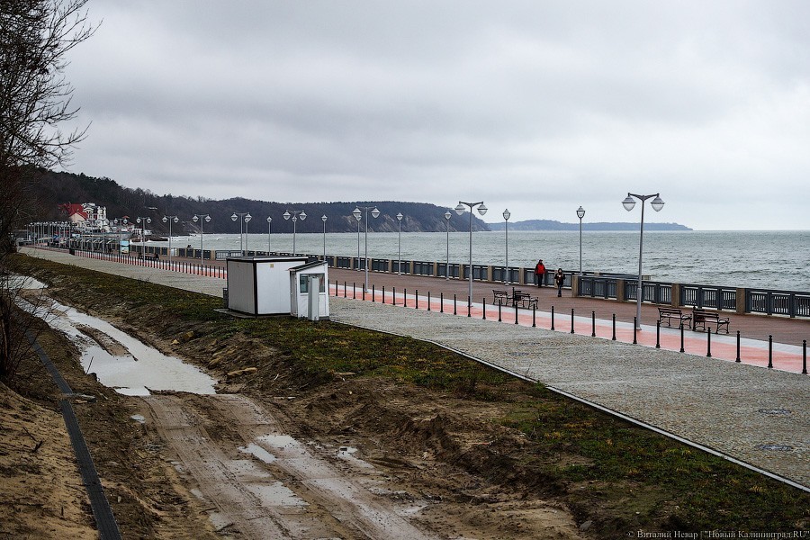 «В ожидании 70 метров»: как ведутся работы по расширению пляжа в Светлогорске